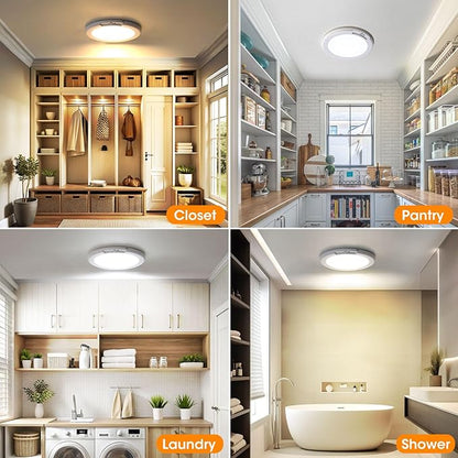 Magnetic Rechargeable Motion Sensor Ceiling Light with Remote