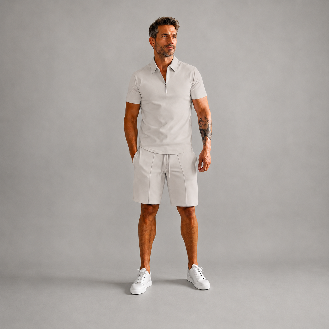⛳ Casual Solid Polo Shirt Set – Golf, Work & Weekend Wear