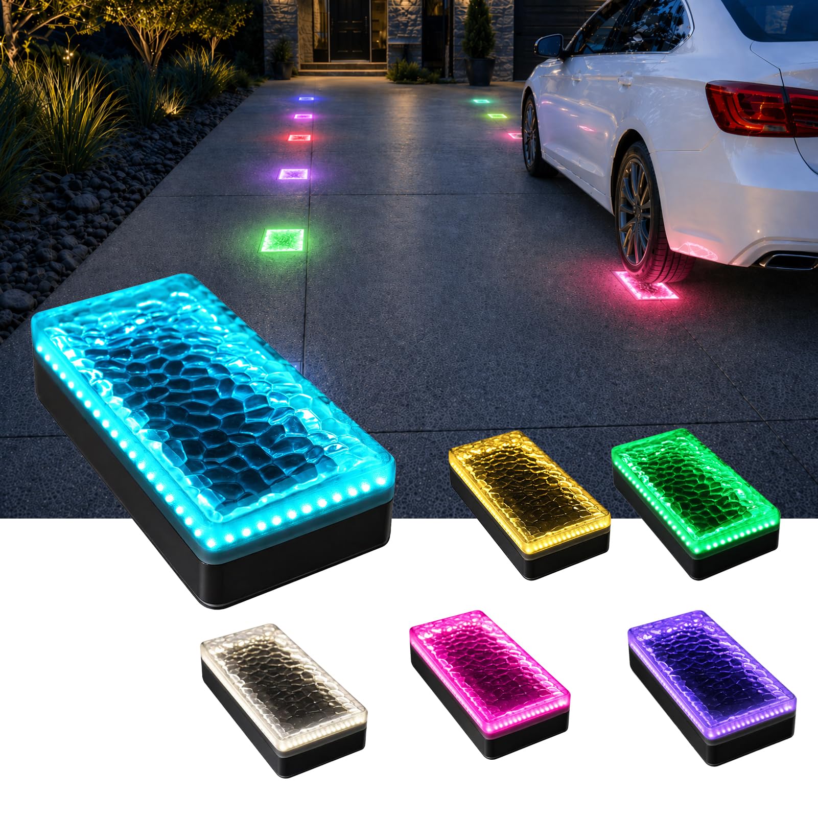 💡🔥4×8 Solar Paver Lights – Flush-Mount Driveway & Walkway Lighting