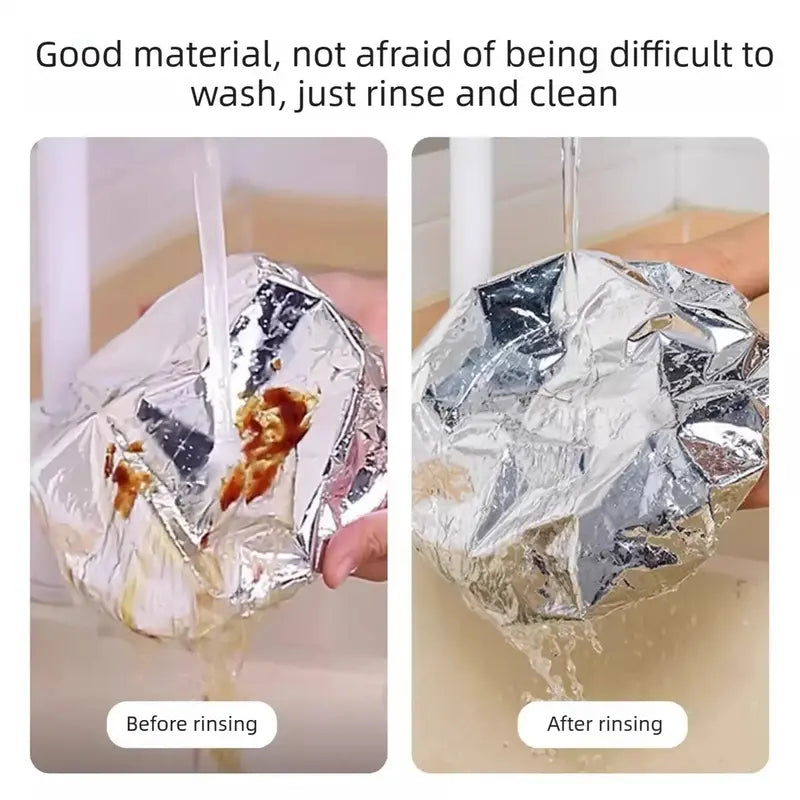 50 PCS Aluminum Foil Heat-Retaining Food Covers – Home Dining Table Insulation & Freshness Keeper
