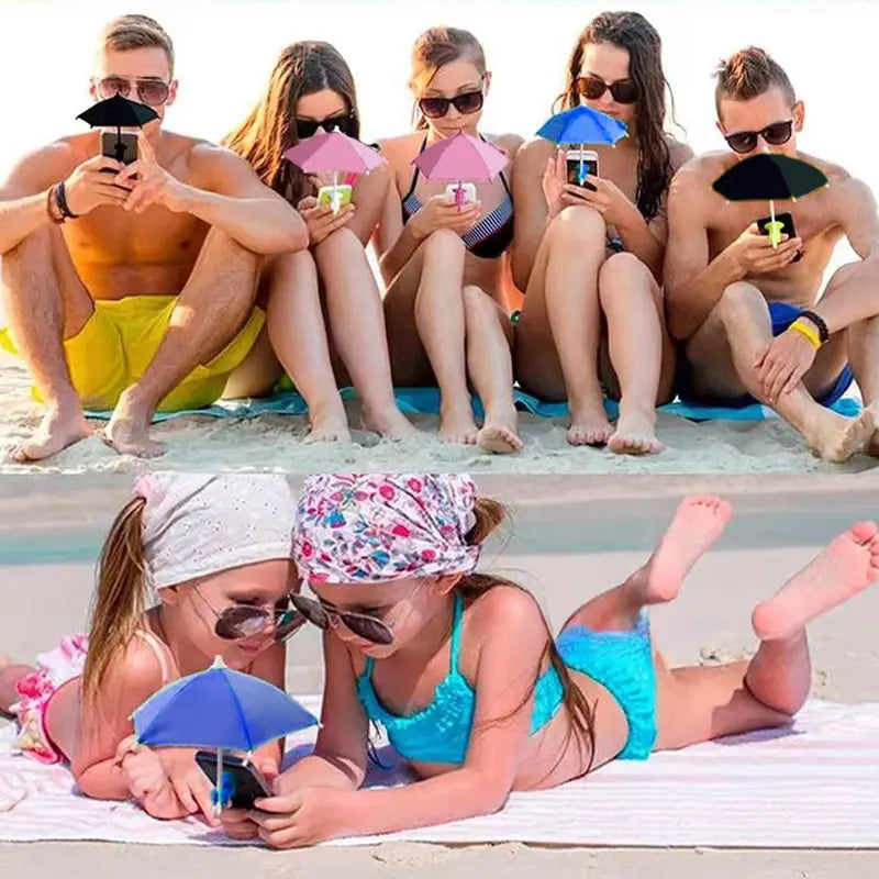 Protection Phone Umbrella – Universal Adjustable Sun Shade Phone Stand with Suction Cup Mount