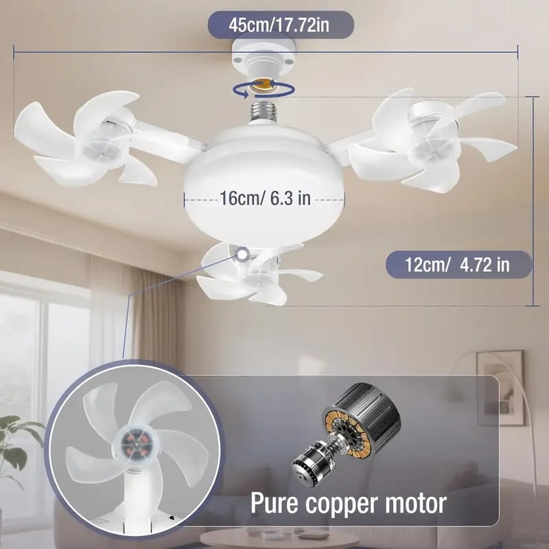 🔥10K+ SOLD LAST WEEK! - 🏆🚁 2026 New Plug-In Smart Ceiling Fan Light
