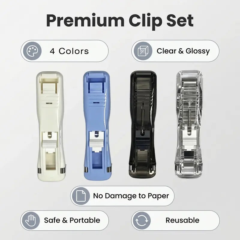 📎 Portable Reusable Paper Clip Dispenser Set
