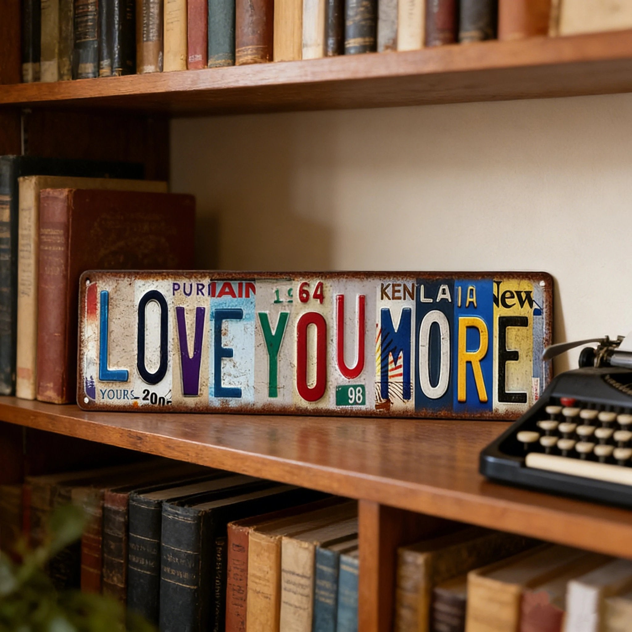 💕“Love You More” Vintage Street Sign – Romantic Metal Wall Decor | 16 × 4 in