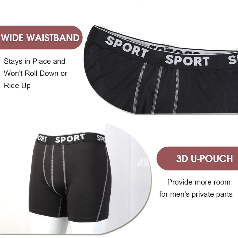 5 Pack Men's Letter Tape Boxer Brief