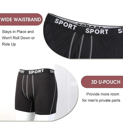 5 Pack Men's Letter Tape Boxer Brief