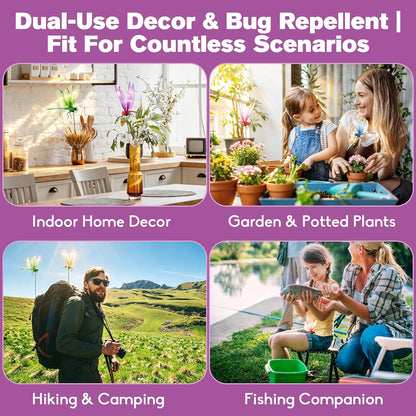 🌈 Realistic Dragonfly Clips – Colorful Garden & Outdoor Decor