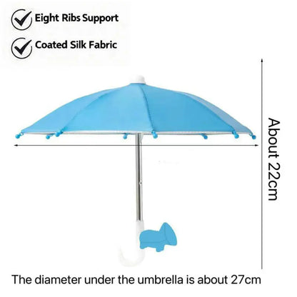 Protection Phone Umbrella – Universal Adjustable Sun Shade Phone Stand with Suction Cup Mount