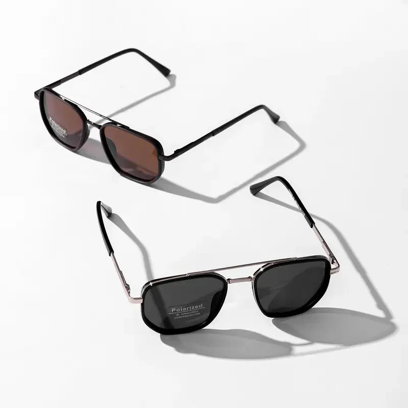 Fashion Geometric Double-Beam Sunglasses