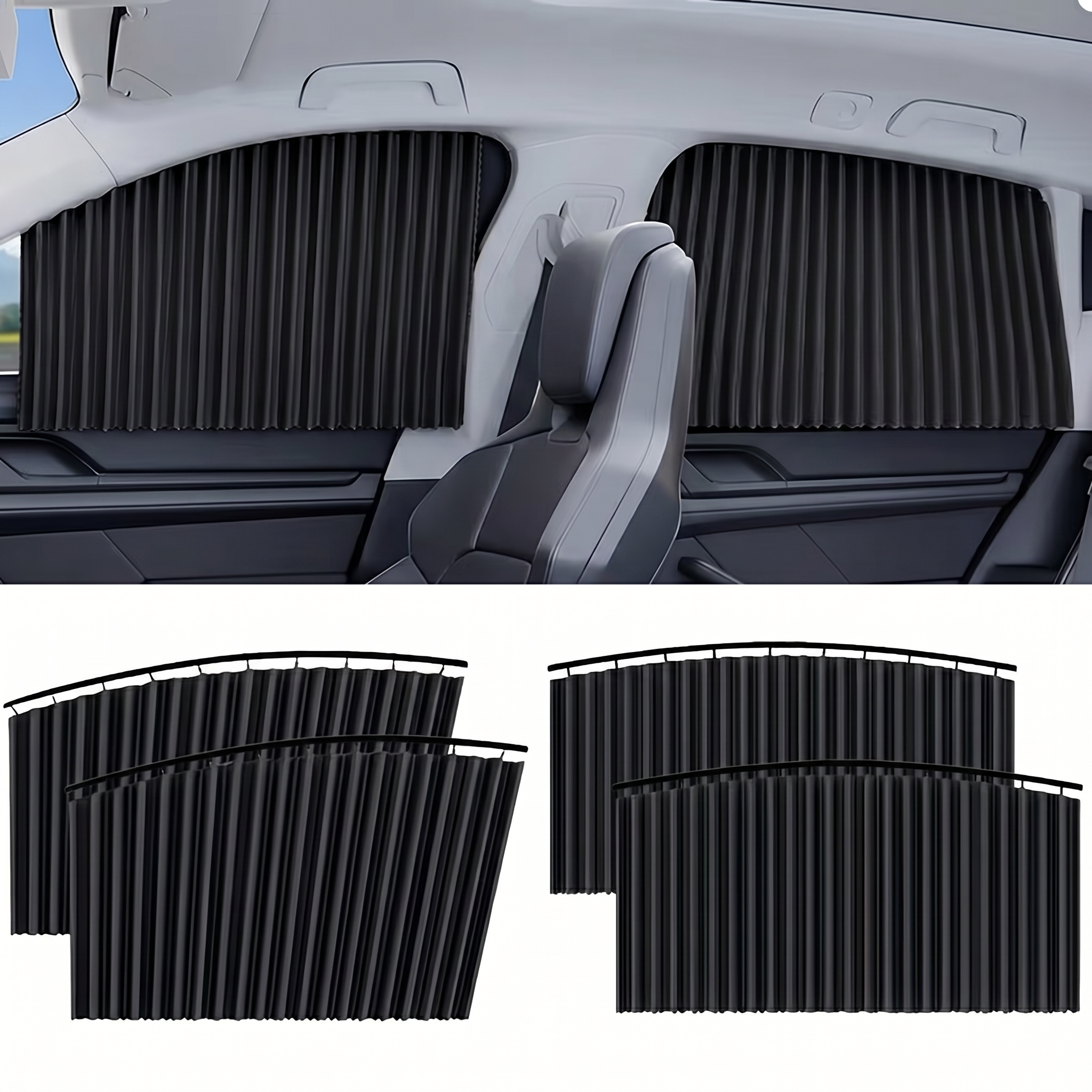 🔥Magnetic & Embedded Car Window Sunshade