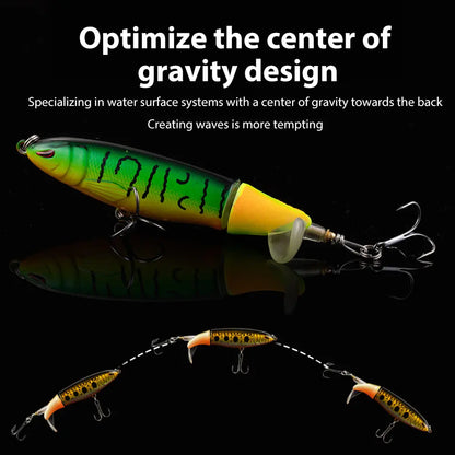 5/10pcs Artificial Fishing Lure, 13g Simulation Fishing Lure with Hook, Fishing Accessories for Outdoor Fishing Equipment, 10cm Whopper Plopper, Swimbaits, Fishing Lure Bait