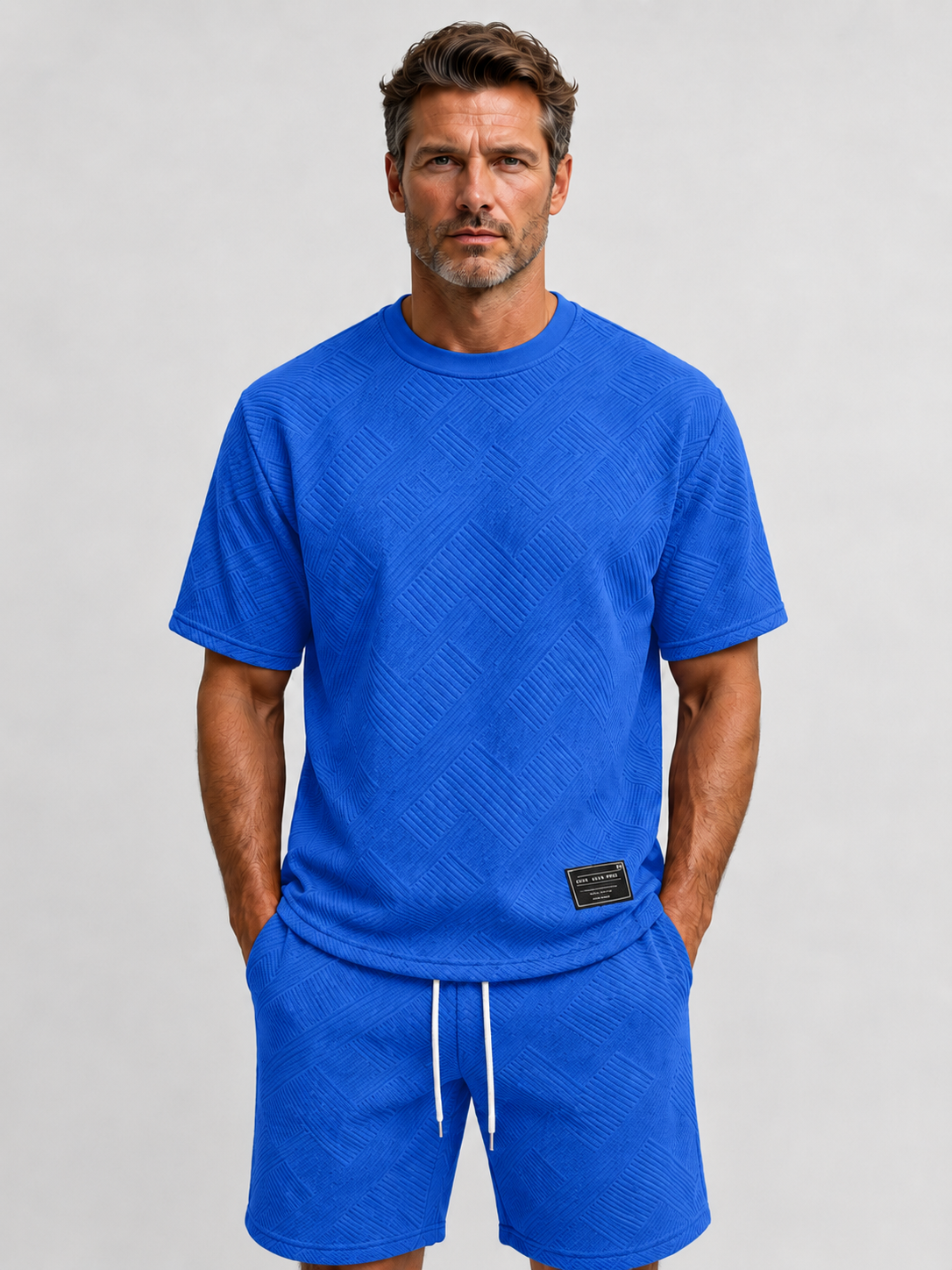 🌴 Men's Casual Solid T-Shirt & Drawstring Shorts Summer Suit