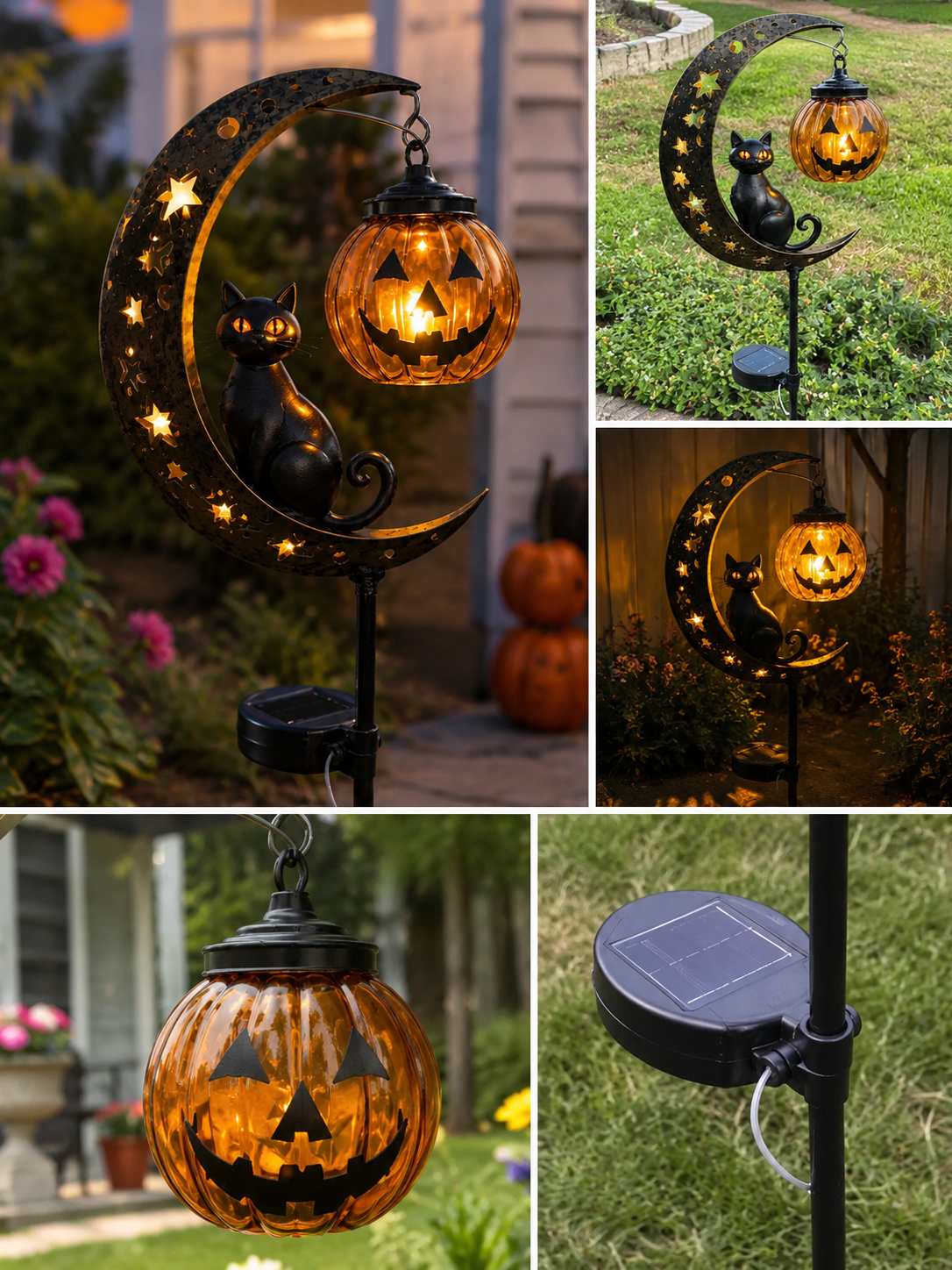 Halloween Early Bird Sale | 49% OFF Pumpkin Moon Garden Stake Light2