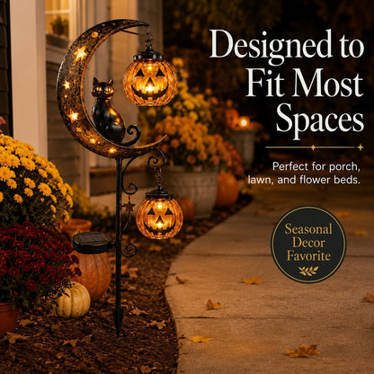 Halloween Early Bird Sale | 49% OFF Pumpkin Moon Garden Stake Light2