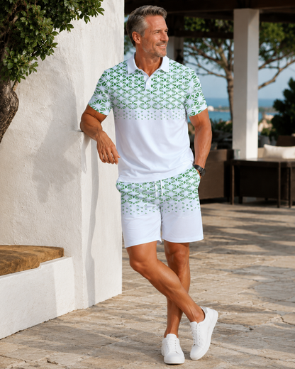 🔹 Men's Summer Casual Geometric Matching Set