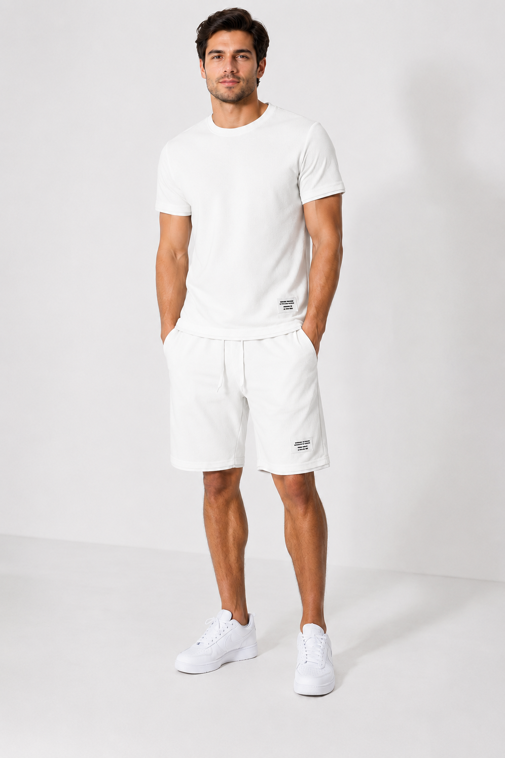🌊 Men's Faux-Layering Summer Short Set