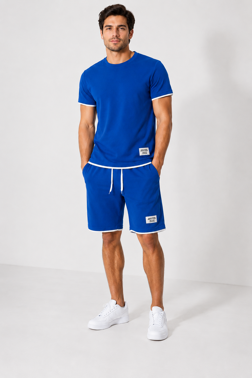 🌊 Men's Faux-Layering Summer Short Set