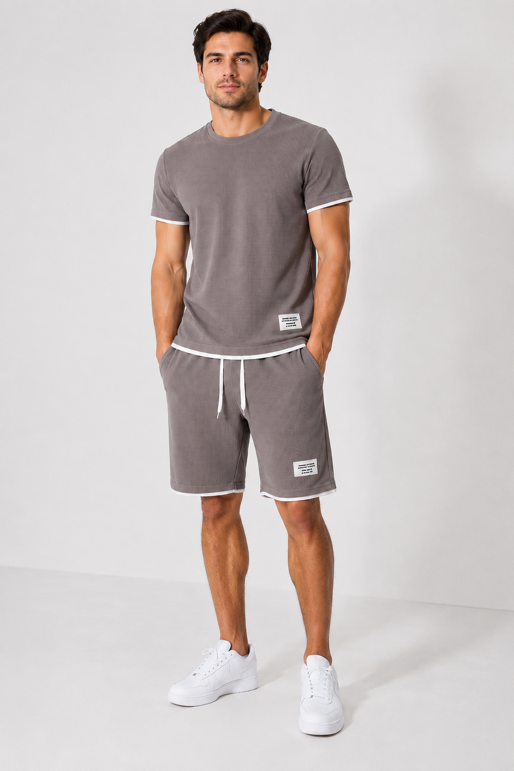 🌊 Men's Faux-Layering Summer Short Set
