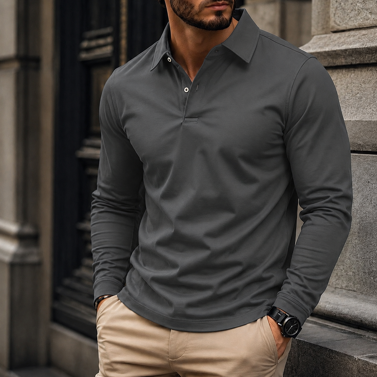 🪐 Men's Slim-Fit Summer Polo Shirt