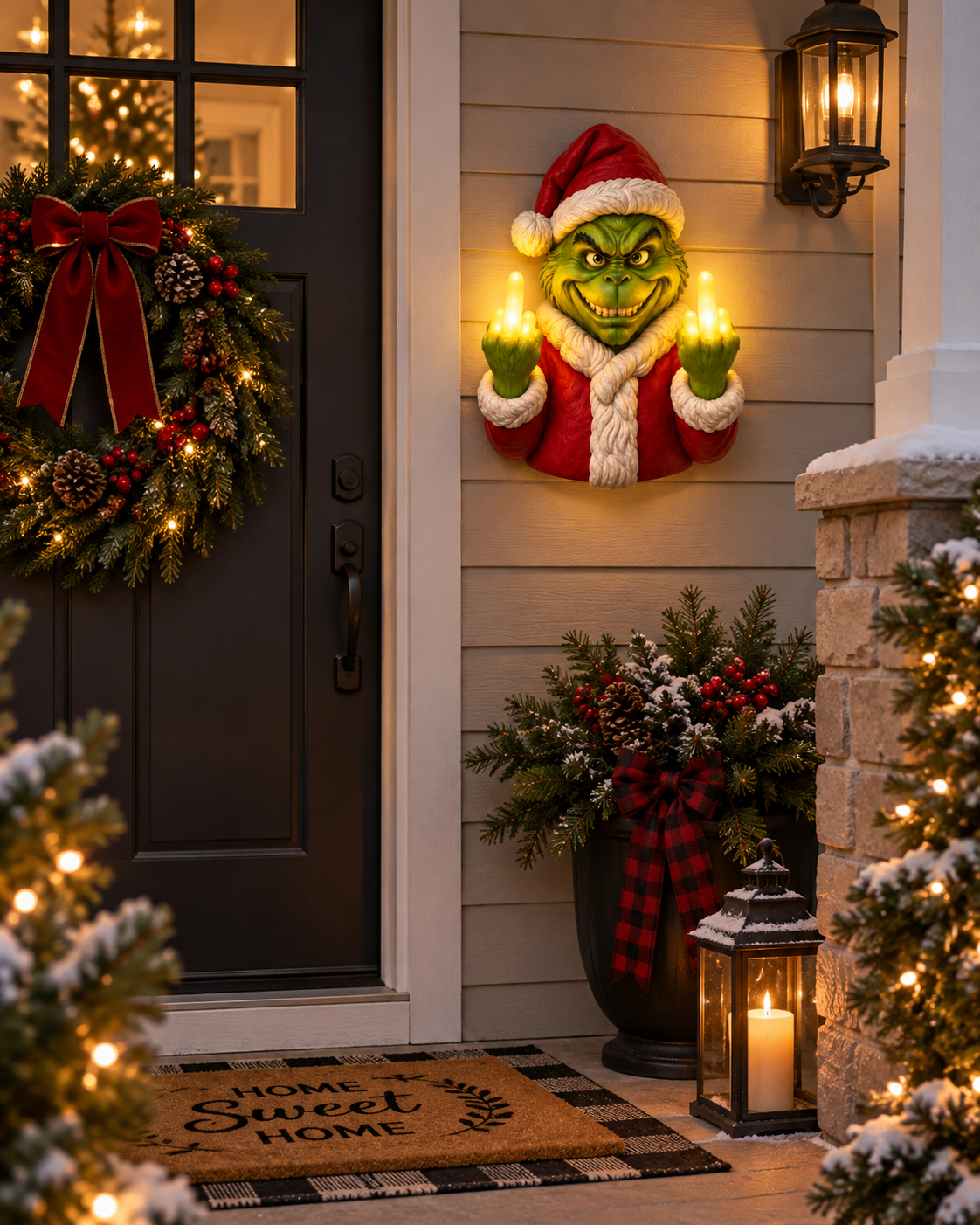 😍Funny Christmas Grinch Wall Lamp