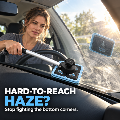 🚗 Dual Magnetic Windshield Cleaner – Clean Both Sides at Once | Auto Glass Cleaning Kit
