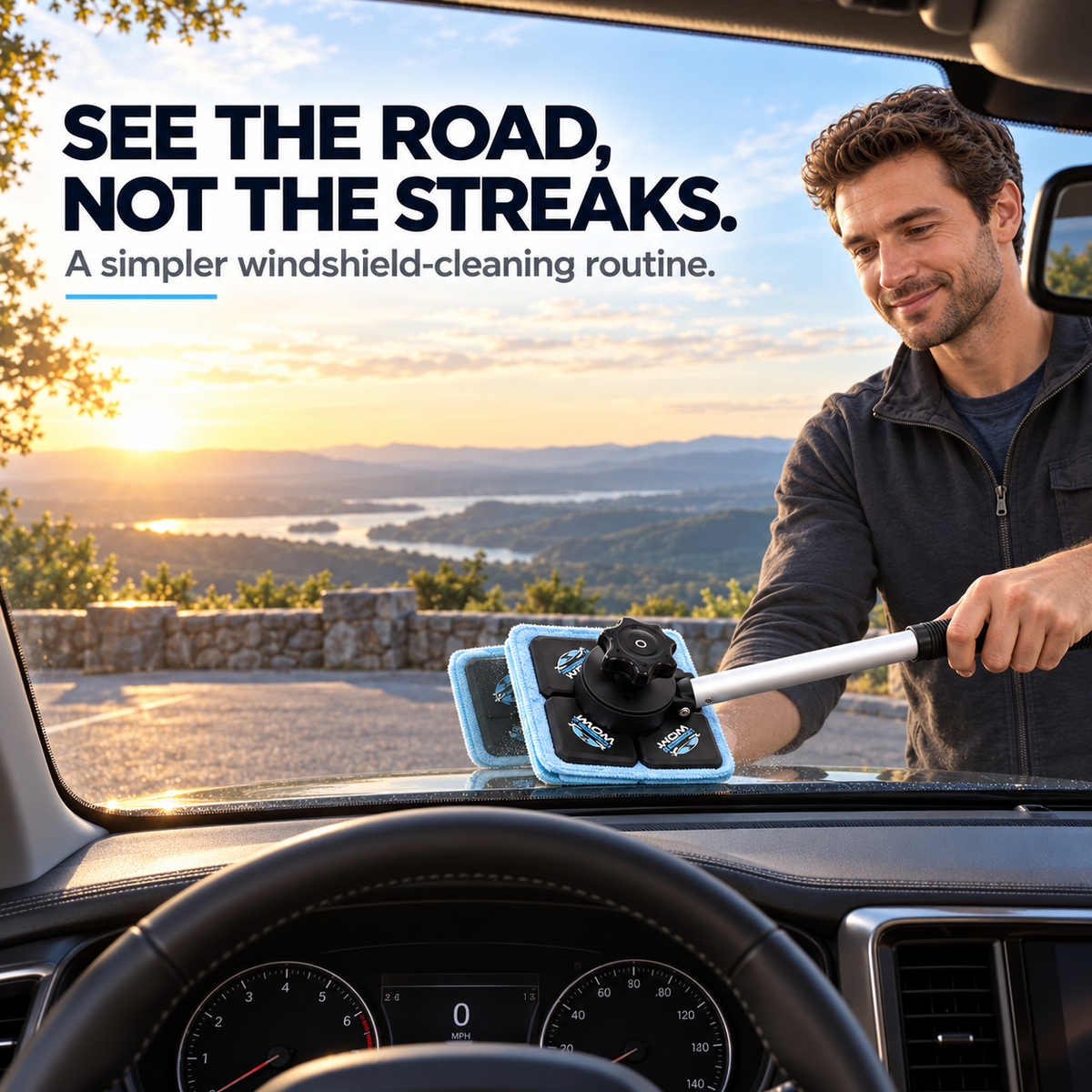 🚗 Dual Magnetic Windshield Cleaner – Clean Both Sides at Once | Auto Glass Cleaning Kit