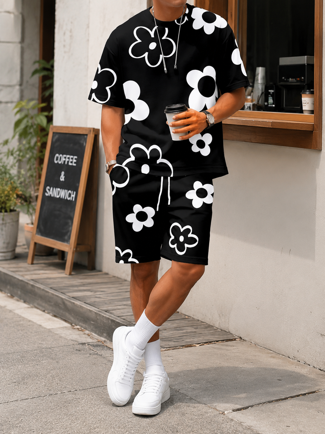 🌺 Men's Floral Print 2-Piece Summer Set