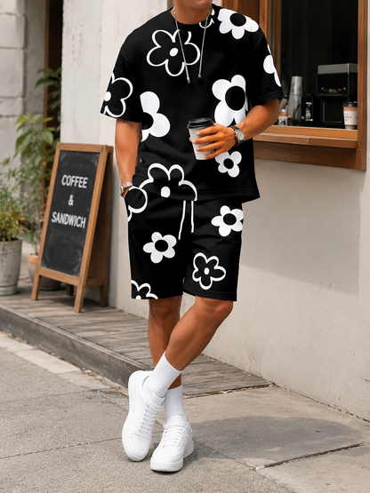 🌺 Men's Floral Print 2-Piece Summer Set
