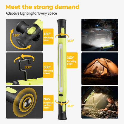 👨‍🔧【Father's Day Gift】🔧BougeRV Under Hood Light Bar – 3000LM Magnetic LED, 5200mAh Cordless, for Mechanic & Garage