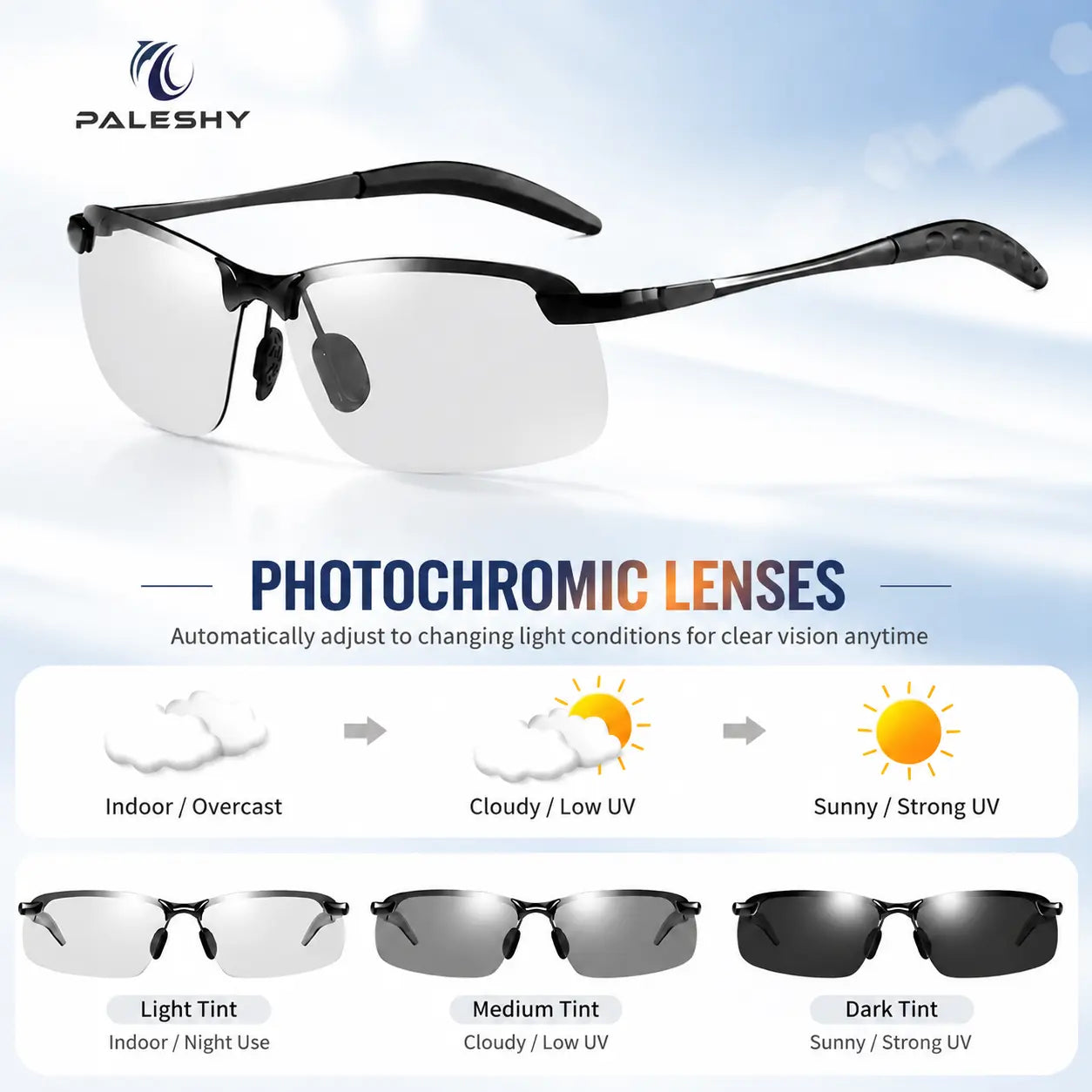 👓Summervibes Fashion Sunglasses,   Unisex Polarized UV400 Anti Blue Light Sun Glasses for Outdoor Use