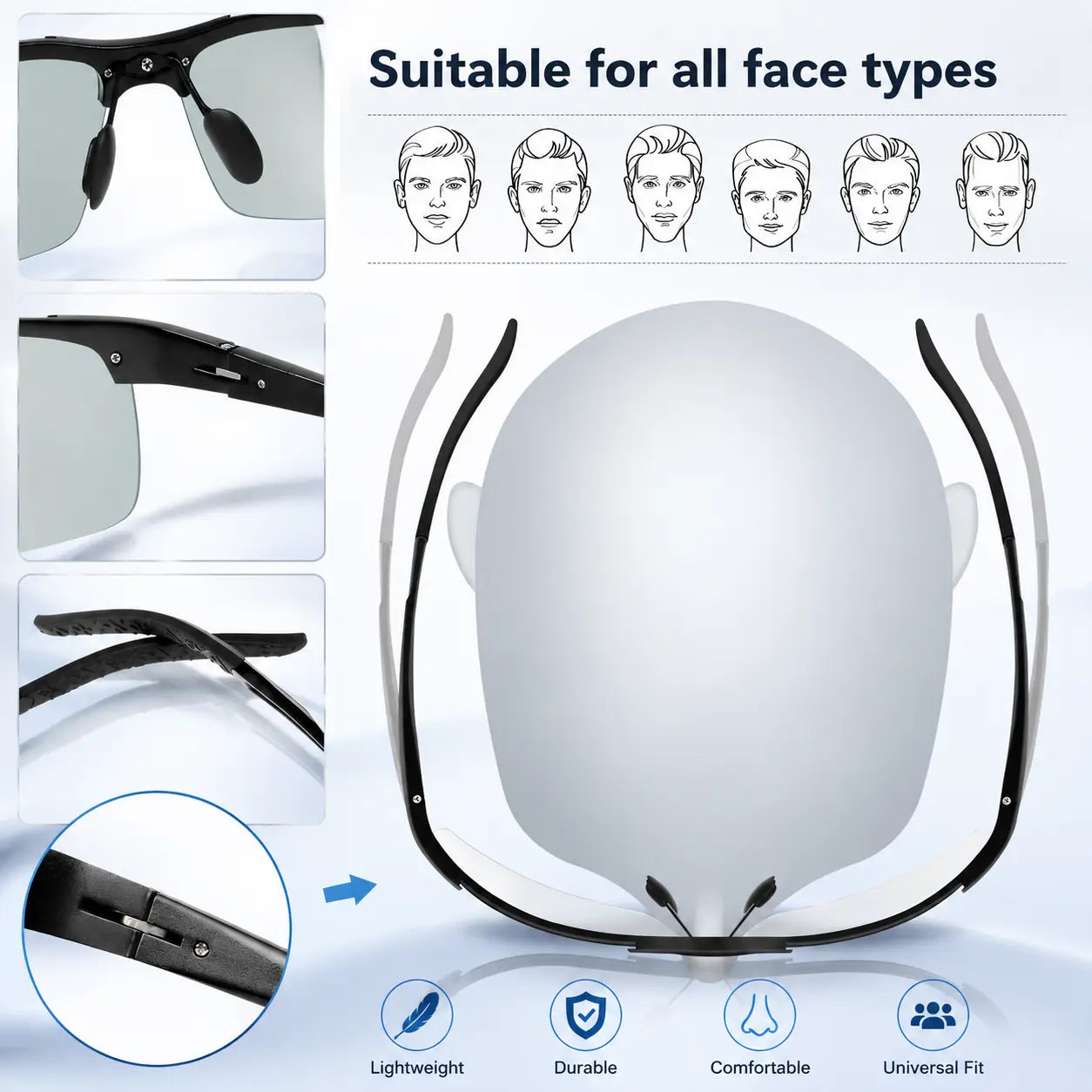 👓Summervibes Fashion Sunglasses,   Unisex Polarized UV400 Anti Blue Light Sun Glasses for Outdoor Use