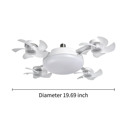 DealsForYouDays 2-in-1 Drone Fan Light, Silent LED Ceiling Fan with Remote, Energy Saving Lamp for Bedroom Kitchen Rental