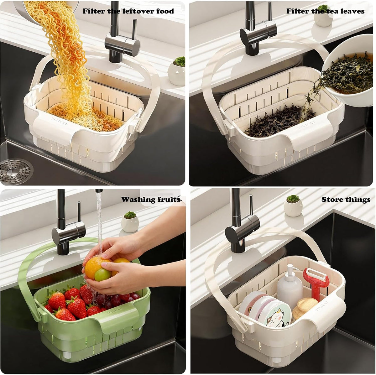 🧺Foldable Hanging Sink Drain Basket