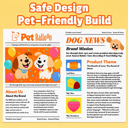 🐶 Crinkle Newspaper Dog Chew Toy, Washable Safe Teeth Cleaning Toy
