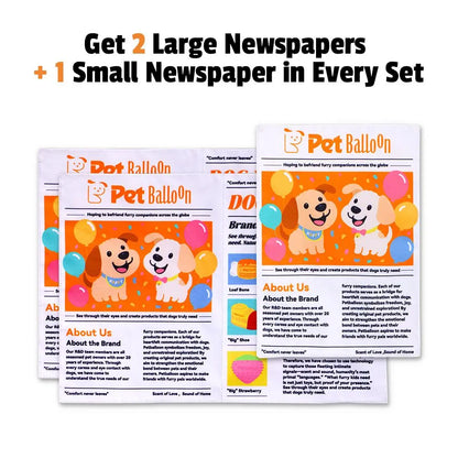 🐶 Crinkle Newspaper Dog Chew Toy, Washable Safe Teeth Cleaning Toy