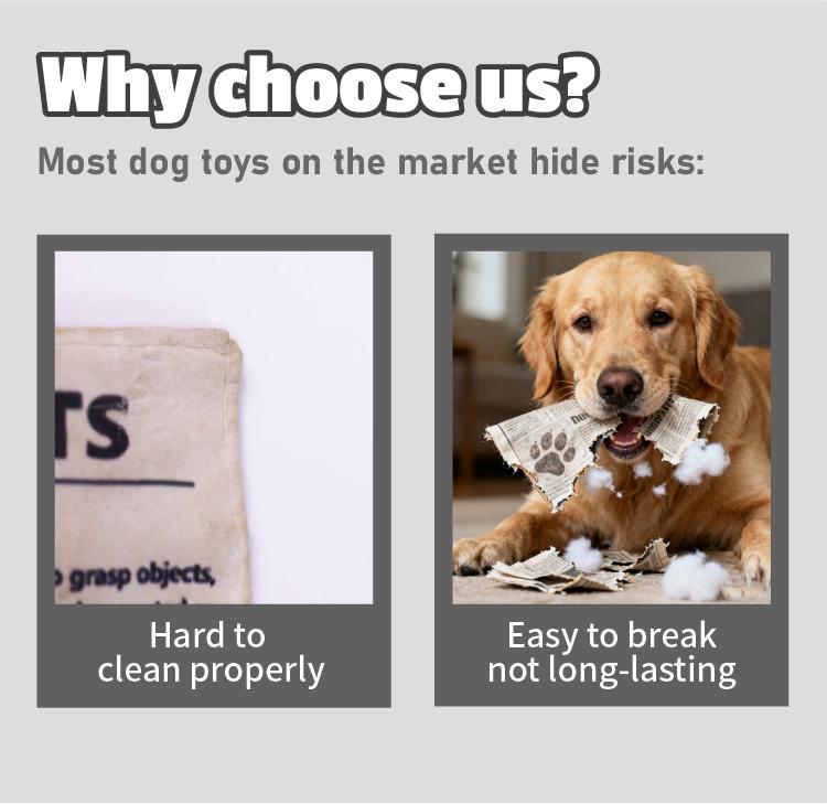 🐶 Crinkle Newspaper Dog Chew Toy, Washable Safe Teeth Cleaning Toy