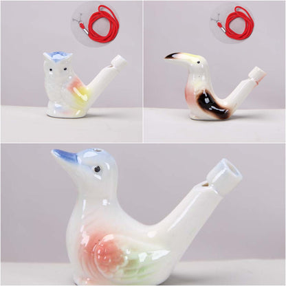Ceramic Water Bird Whistles – Colorful Handcrafted Bird Call Toys for Kids & Adults (3PCS Set)