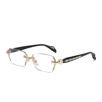 EUNOIALENS Rimless High Quality Eyewear – Frameless Diamond-Cut Edge Stainless Steel Fashion Glasses, Unisex Daily Wear Sunglasses & Optical Style Accessory