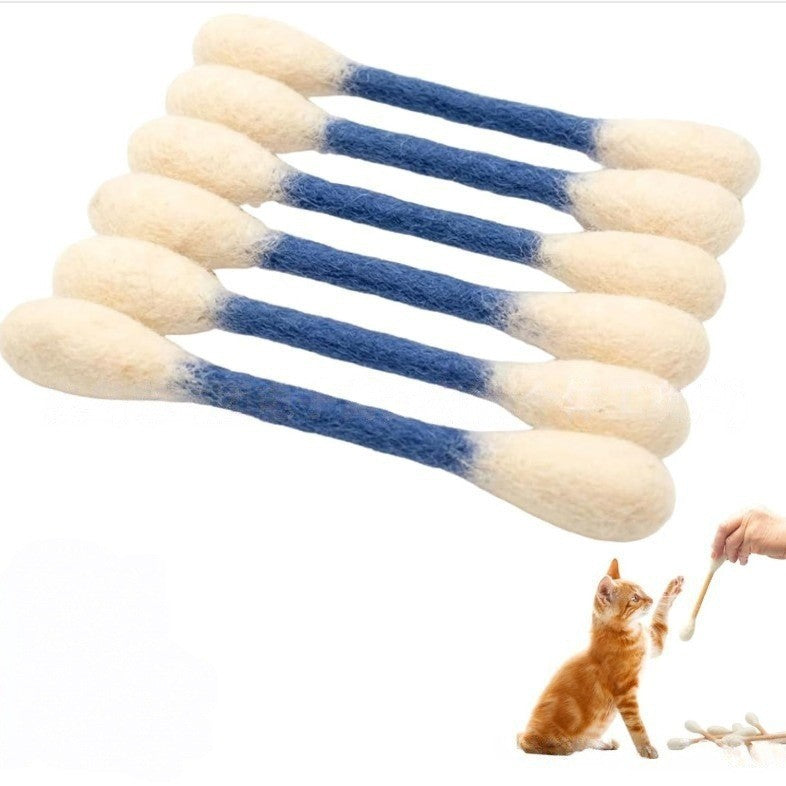 🐱 Catnip Cotton Swab Cat Toy – Extra Large Fun for Endless Play
