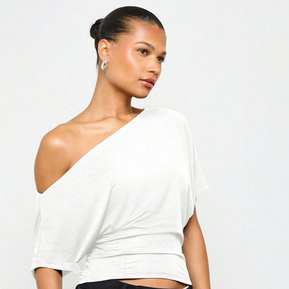 Women's Off-Shoulder Slim Fit Crop Top