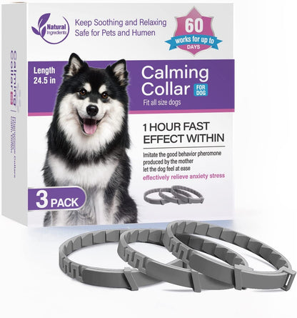 Adjustable Fresh-Scent Dog Collar Set (3 PCS) – Lightweight & Comfortable for Large Dogs