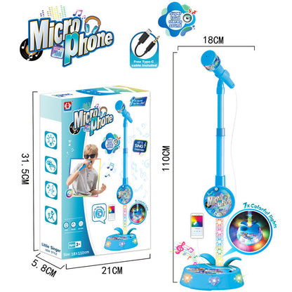 Kids Karaoke Microphone Toy with Colorful LED Lights