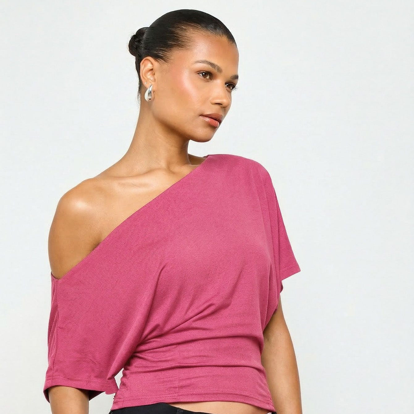 Women's Off-Shoulder Slim Fit Crop Top