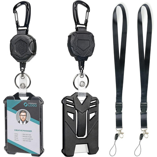 🔐 Heavy Duty Retractable Badge Holder & Tactical ID Clip Set