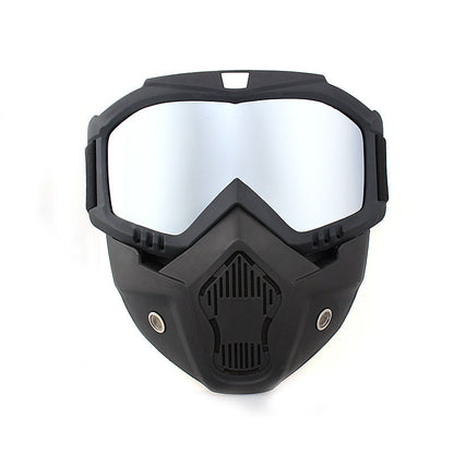 🥽 Full-Face Motorcycle & Outdoor Protective Goggles with Detachable Ski Mask – Anti-Fog HD Lens & Comfort Sponge Pad