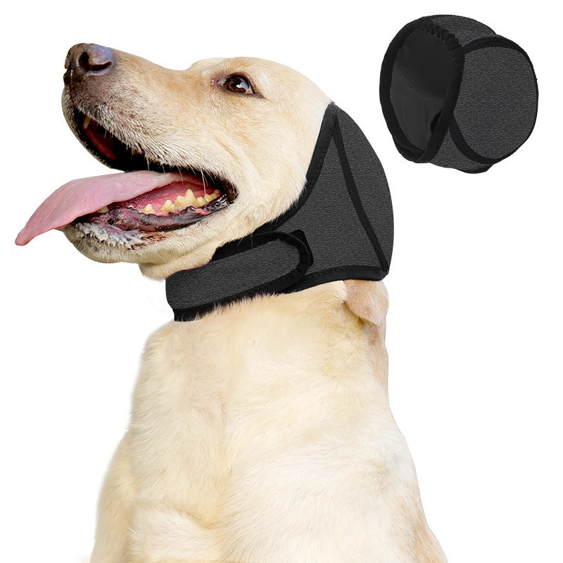 Dog Calming Ear Wrap Hoodie, Soft Waterproof Noise-Reducing Ear Muffs for Bathing, Grooming, Travel, Fireworks, and Everyday Comfort