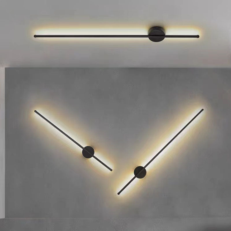 24" Rechargeable Battery Operated Wall Sconce – Modern Gold Wall Light with Remote Control & 360° Rotation