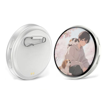 ✨ Electronic Anime Pin with HD Touchscreen – Interactive Digital Photo Display Kawaii Badge
