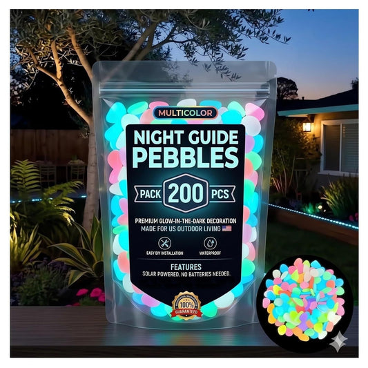 Colorful Glow in the Dark Garden Stones – Luminous Pebbles for Garden, Aquarium & Outdoor Decor