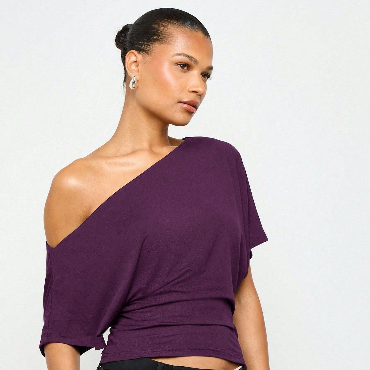 Women's Off-Shoulder Slim Fit Crop Top
